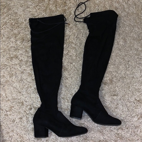 charlotte russe black thigh high boots